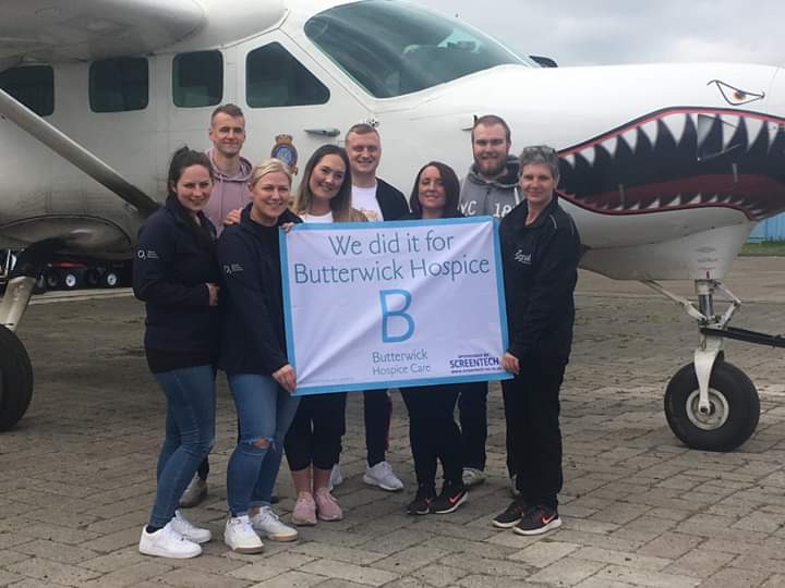 Charity skydive raises over £1000 for the Butterwick Hospice 1 skydive 2 1